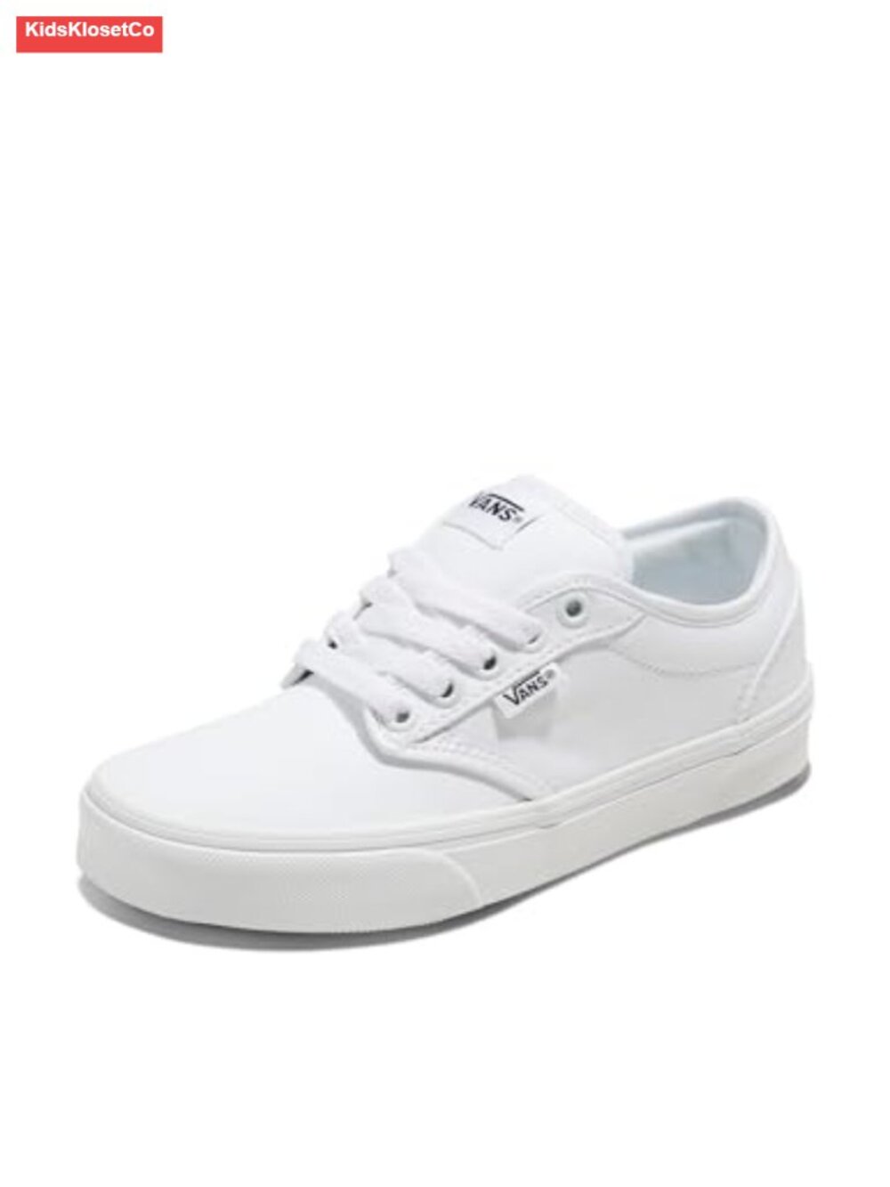 Kids Canvas Low Top Lace Up Sneakers with Padded Collar and Waffle Outsole